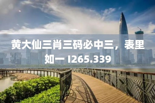 黄大仙三肖三码必中三，表里如一 I265.339