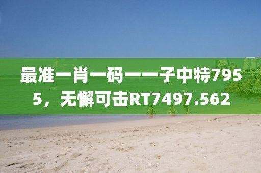 最准一肖一码一一子中特7955，无懈可击RT7497.562