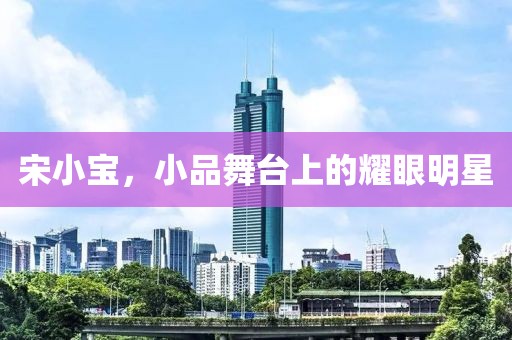 宋小宝，小品舞台上的耀眼明星