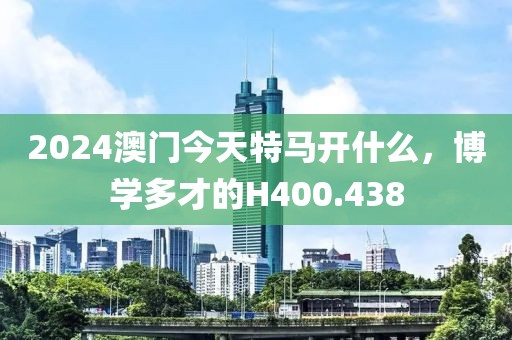 2024澳门今天特马开什么，博学多才的H400.438
