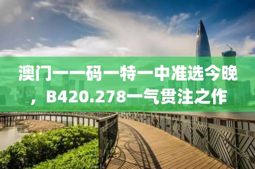 澳门一一码一特一中准选今晚，B420.278一气贯注之作