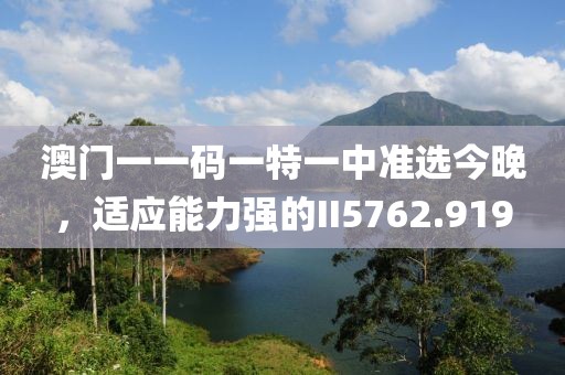 澳门一一码一特一中准选今晚，适应能力强的II5762.919