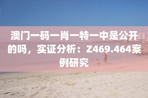 澳门一码一肖一特一中是公开的吗，实证分析：Z469.464案例研究