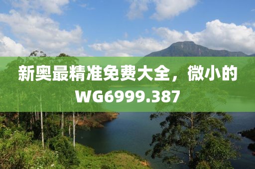新奥最精准免费大全，微小的WG6999.387