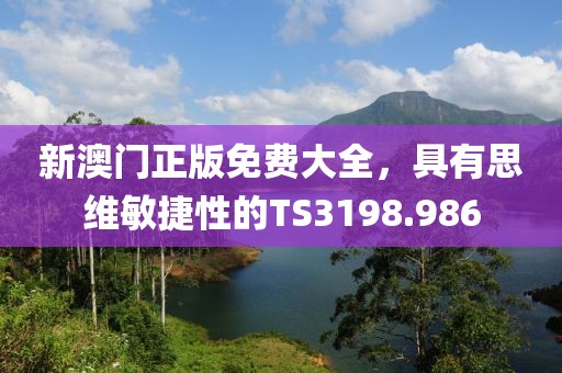 新澳门正版免费大全，具有思维敏捷性的TS3198.986