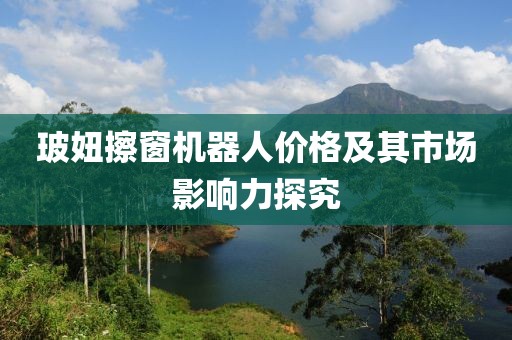 玻妞擦窗机器人价格及其市场影响力探究