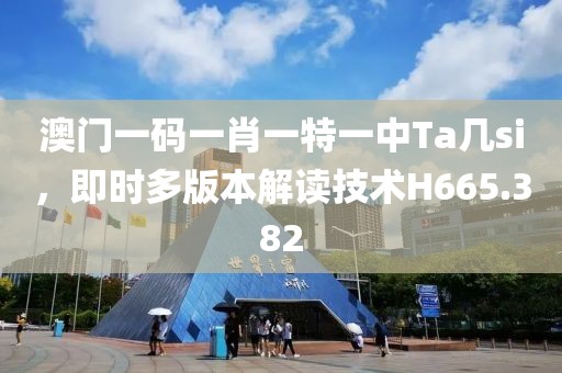 澳门一码一肖一特一中Ta几si，即时多版本解读技术H665.382
