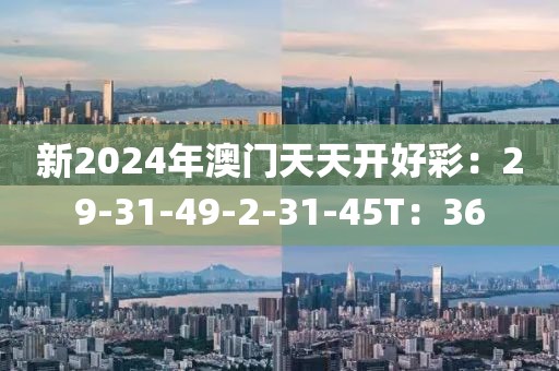新2024年澳门天天开好彩：29-31-49-2-31-45T：36
