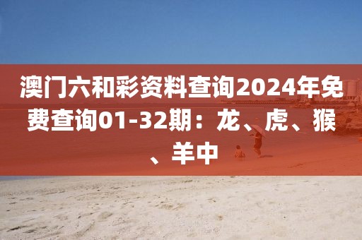 澳门六和彩资料查询2024年免费查询01-32期：龙、虎、猴、羊中