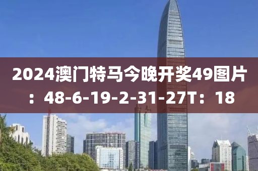 2024澳门特马今晚开奖49图片：48-6-19-2-31-27T：18