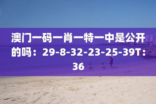 澳门一码一肖一特一中是公开的吗：29-8-32-23-25-39T：36