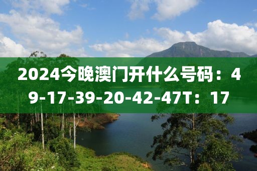 2024今晚澳门开什么号码：49-17-39-20-42-47T：17