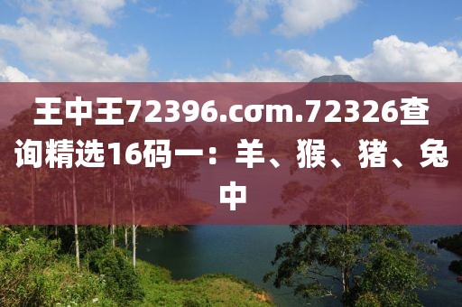 王中王72396.cσm.72326查询精选16码一：羊、猴、猪、兔中