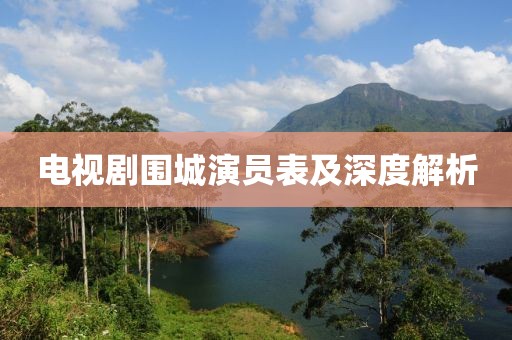 电视剧围城演员表及深度解析