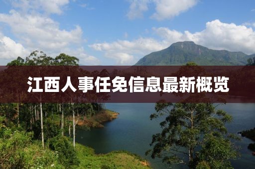 江西人事任免信息最新概览