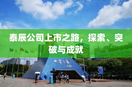 泰辰公司上市之路，探索、突破与成就