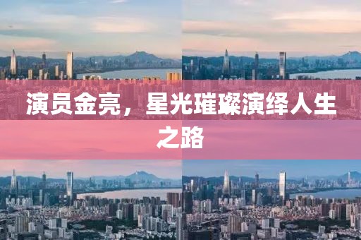 演员金亮，星光璀璨演绎人生之路