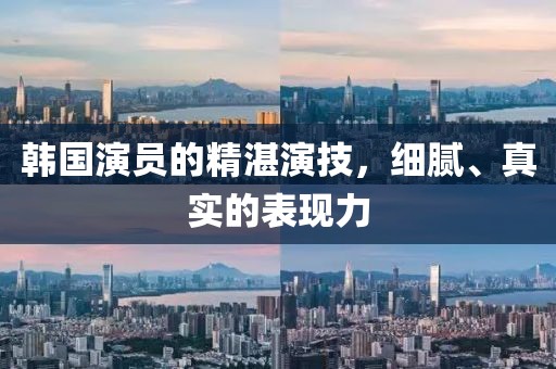 韩国演员的精湛演技，细腻、真实的表现力