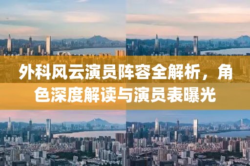 外科风云演员阵容全解析，角色深度解读与演员表曝光