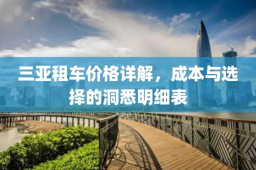 三亚租车价格详解，成本与选择的洞悉明细表